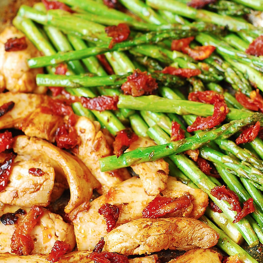 Dinnertime Paprika Chicken Asparagus And Sun Dried Tomato Skillet You can never have too many easy chicken recipes for a quick weeknight meal! dinnertime paprika chicken asparagus